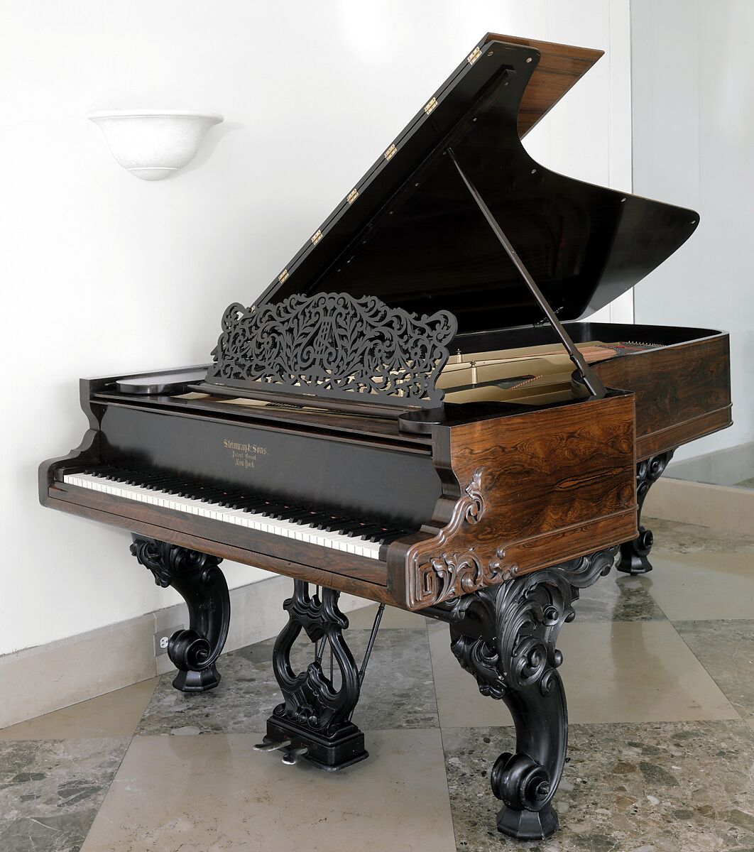 Grand Piano, Steinway &amp; Sons (American, New York 1853–present), Rosewood, wood, metal, American 
