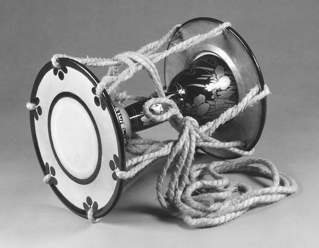 Kotsuzumi (小鼓), Wood, horsehide, cord, Japanese