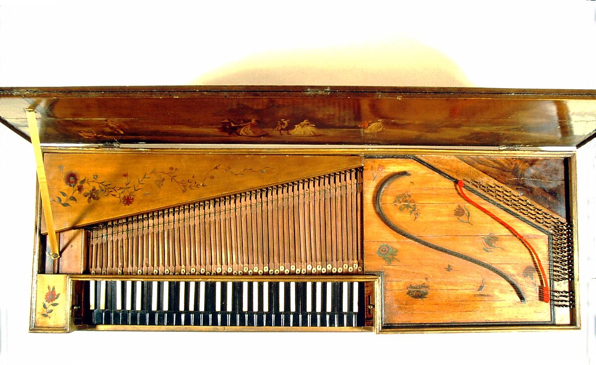 Clavichord, Attributed to Christian Kintzing (German, Neuwied 1707–1804 Neuwied), Wood, ebony, bone, walnut, paint, metal, German