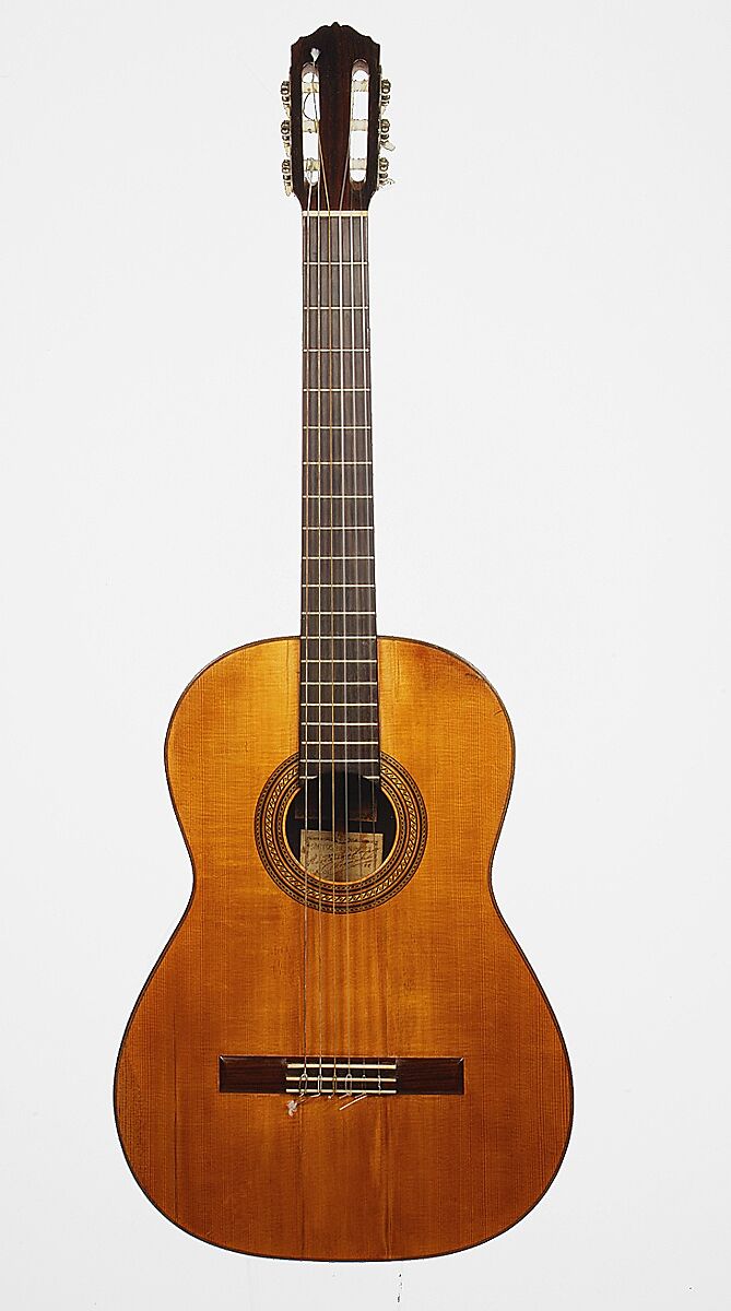 Guitar, Manuel Ramírez (Spanish, Alhama de Aragon, 1864–1916), Spruce, rosewood, cedar, ebony, ivory or bone, Spanish