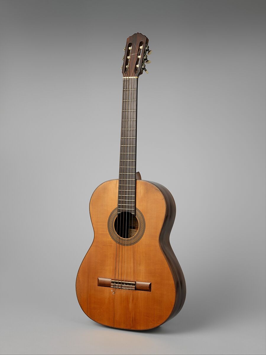 Guitar, Manuel Ramírez (Spanish, Alhama de Aragon, 1864–1916), Spruce, rosewood, cedar, ebony, ivory or bone, Spanish 