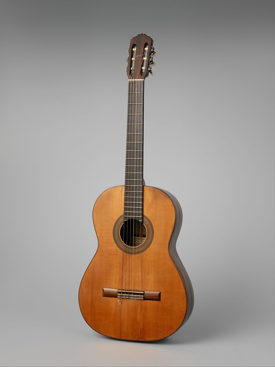 Guitar, Manuel Ramírez (Spanish, Alhama de Aragon, 1864–1916), Spruce, rosewood, cedar, ebony, ivory or bone, Spanish