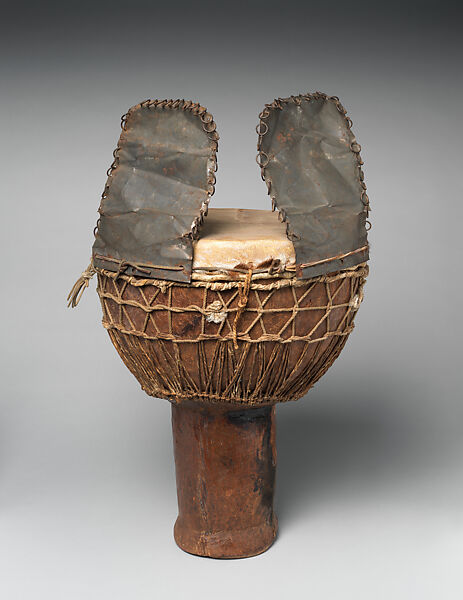 Jembe, Wood, metal, hide, rope, Malinke