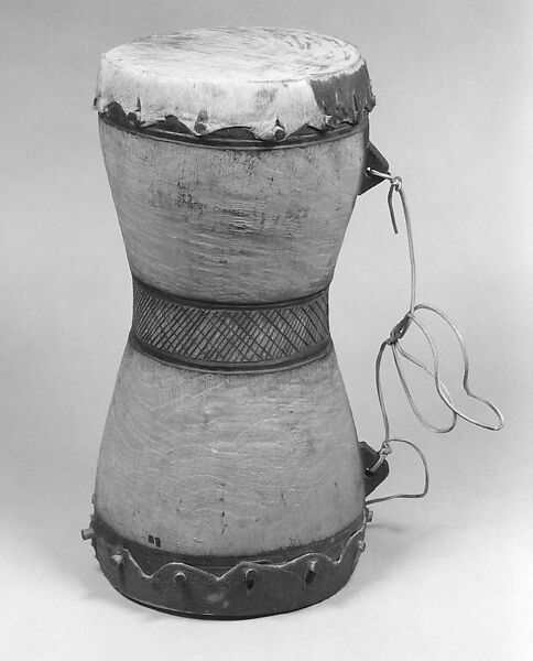 Drum, Wood, hide, Probably Tanzanian 