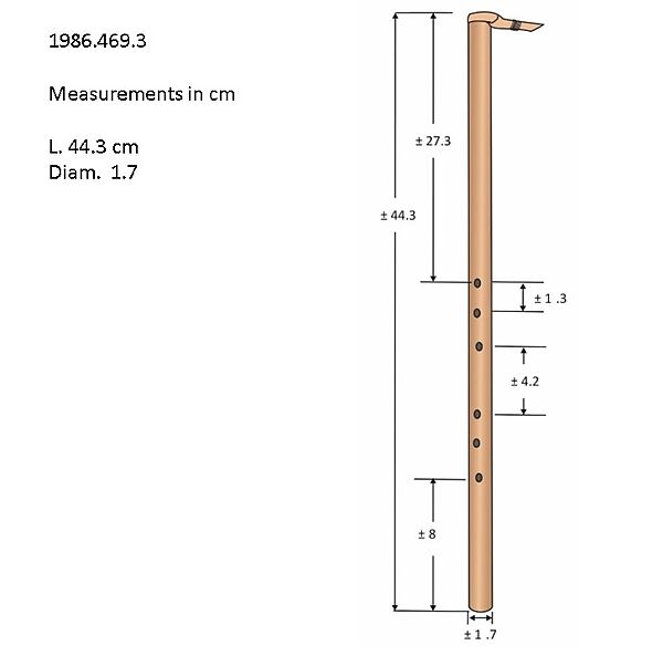 Suling (ring flute), Cane, palm fiber, Javanese Sundanese)