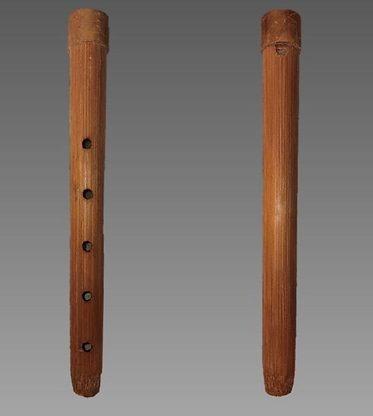 Duct Flute, Cane, palm fiber, Indian 