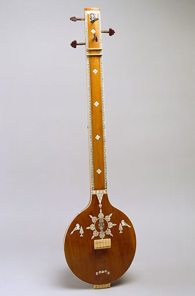 Tambura, Gourd, wood, bone, ivory, steel, Indian 