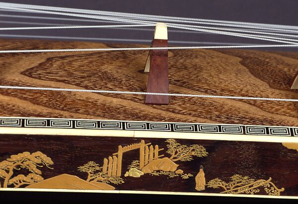 Koto (箏), Various woods, ivory, metal, nylon, tortoiseshell, abalone, lacquerwork, Japanese