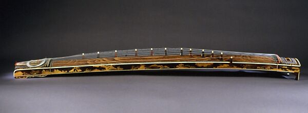 Koto (箏), Various woods, ivory, metal, nylon, tortoiseshell, abalone, lacquerwork, Japanese 