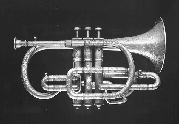 Cornet, Henry Distin Mfg. Co., Brass, silver-plated, gold wash, American
