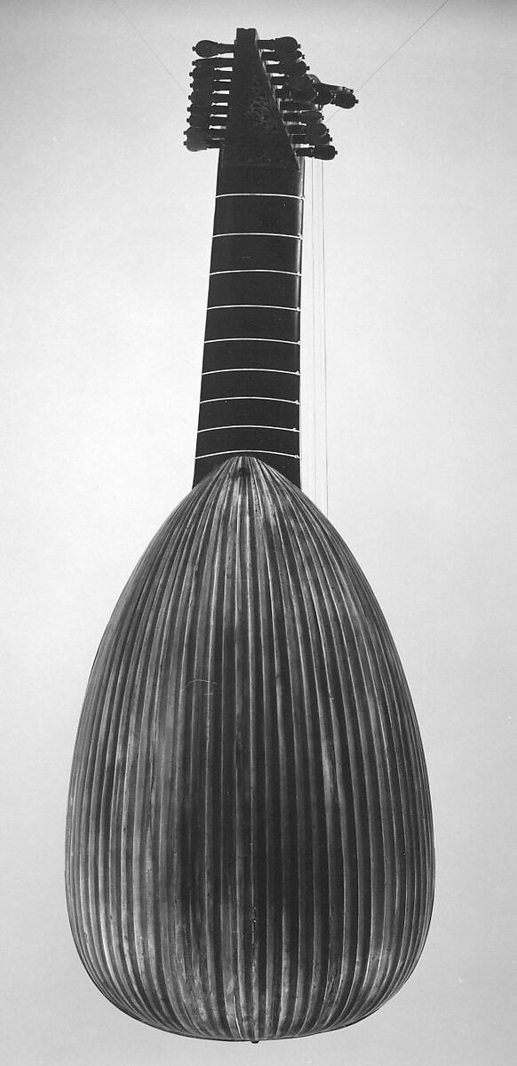 Lute, Attributed to Wendelin Tieffenbrucker (German, active 1570–1610), Yew, spruce, ebony, maple, Italian