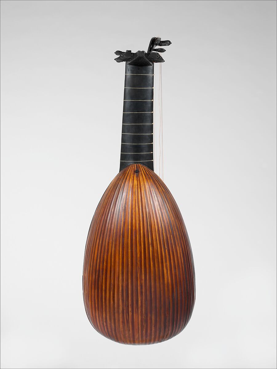 Lute, Attributed to Wendelin Tieffenbrucker (German, active 1570–1610), Yew, spruce, ebony, maple, Italian 