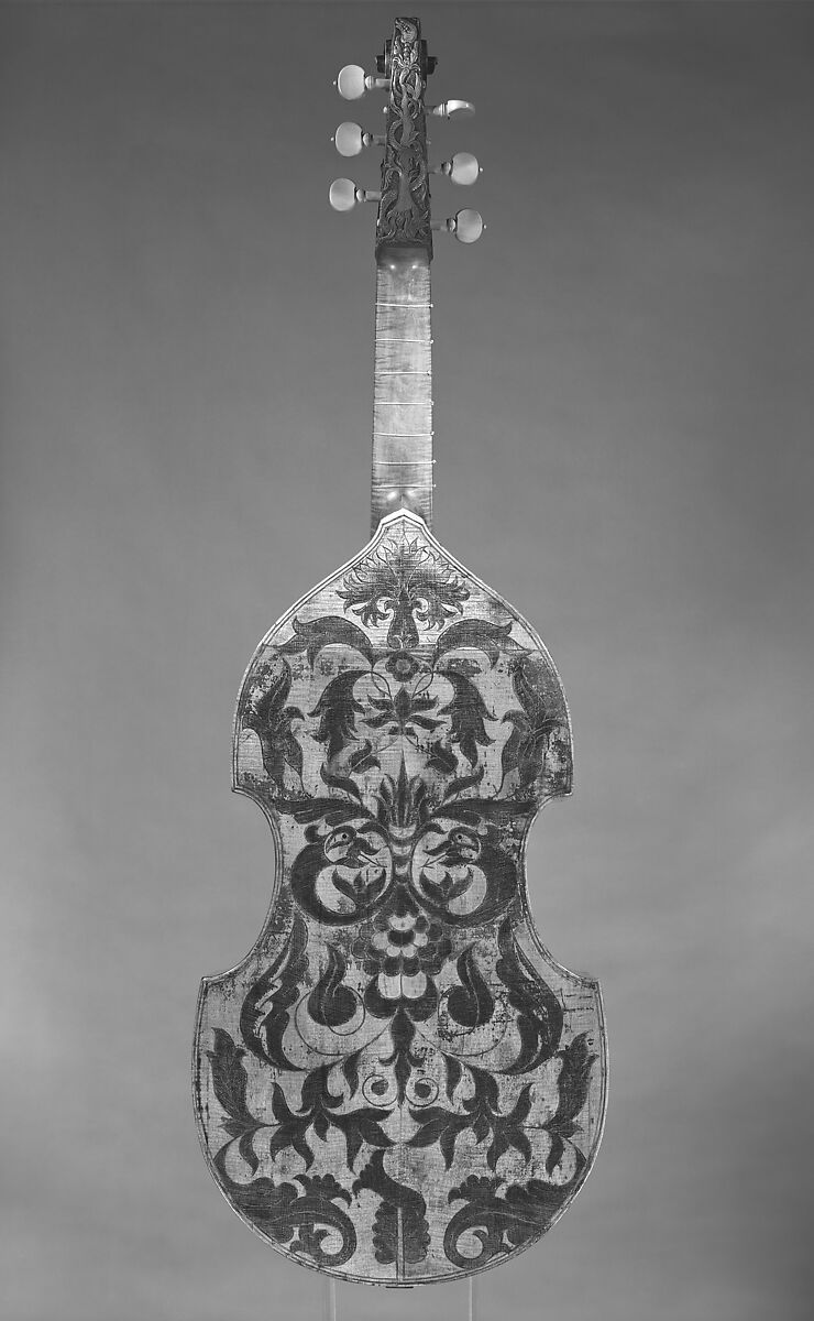 Bass Viola da Gamba, attributed to John Rose (British), Wood, British