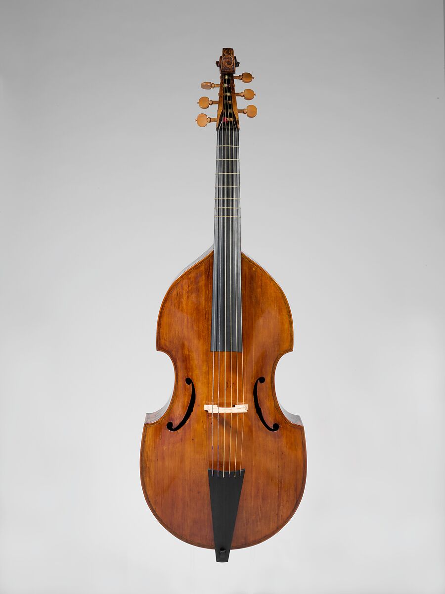Bass Viola da Gamba, attributed to John Rose (British), Wood, British 