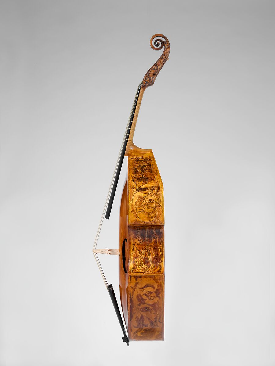 Bass Viola da Gamba, attributed to John Rose (British), Wood, British