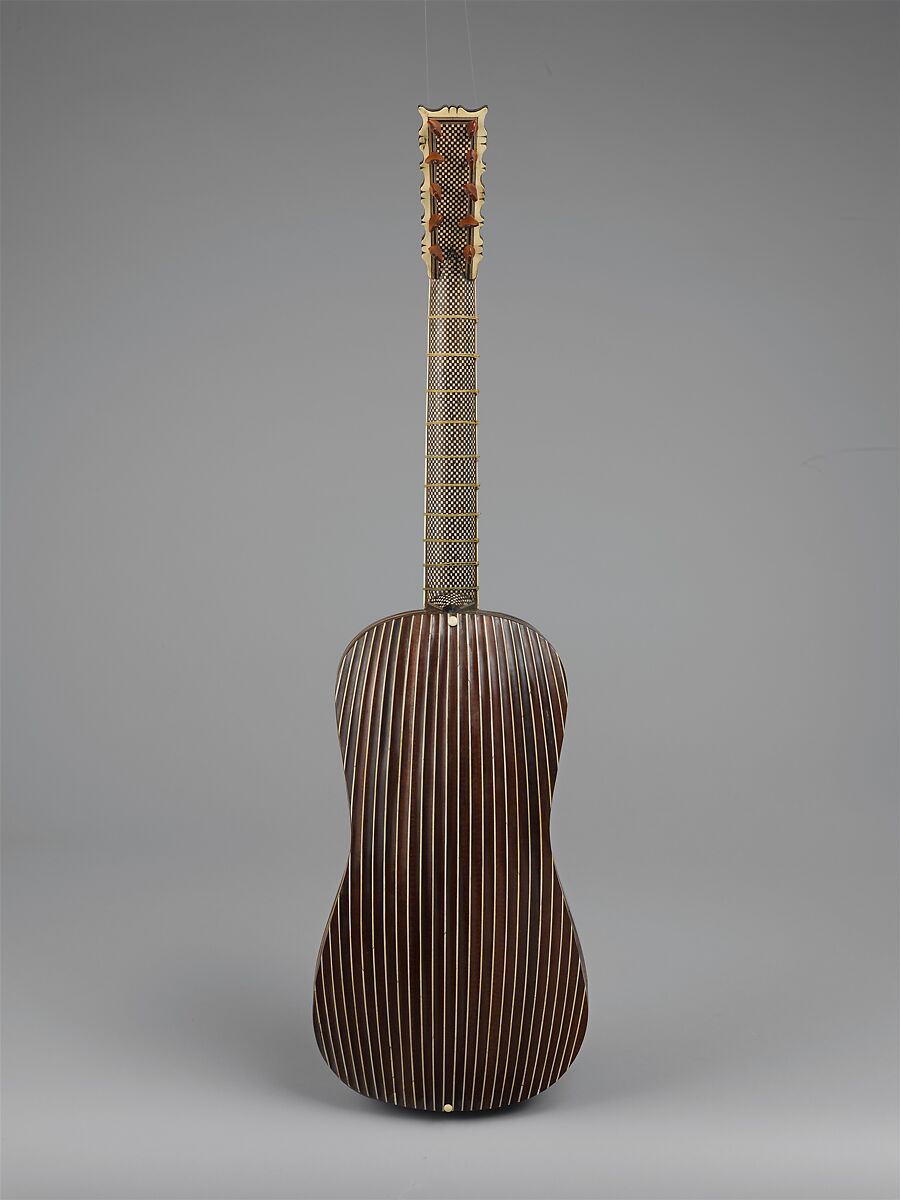Guitar, Attributed to Matteo Sellas (German, Füssen ca. 1599–1654 Venice), Spruce, bone, parchment, snakewood, ivory, Italian