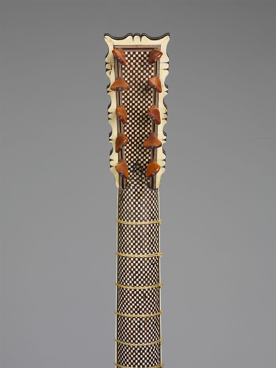 Guitar, Attributed to Matteo Sellas (German, Füssen ca. 1599–1654 Venice), Spruce, bone, parchment, snakewood, ivory, Italian