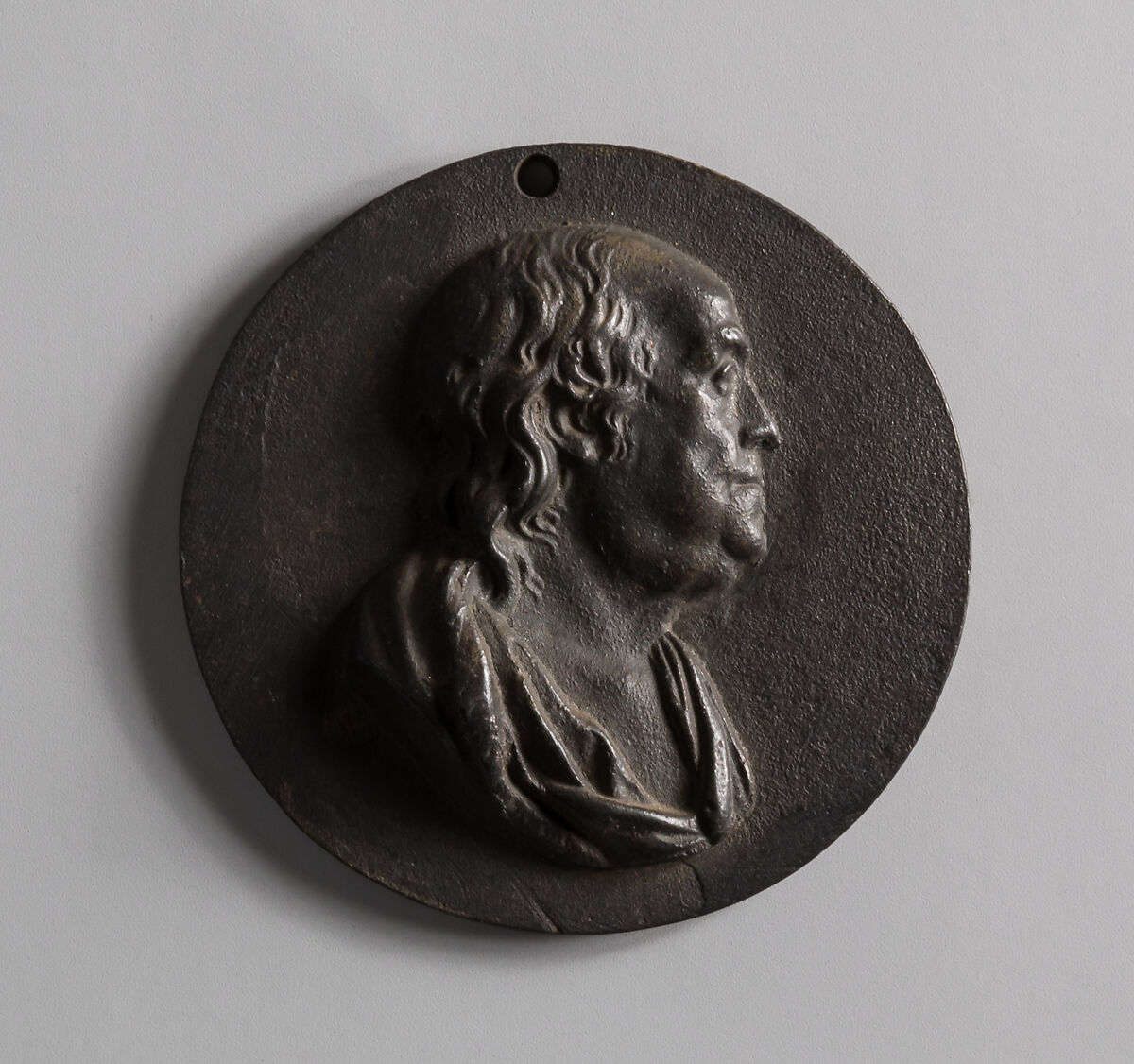 Medallion, After Augustin Dupré (French, Saint-Etienne 1748–1833 Armentières-en-Brie), Cast iron 