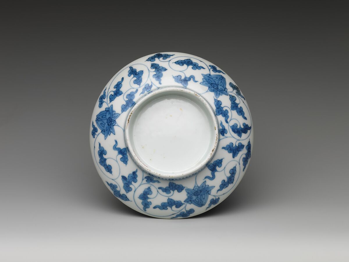Small Dish (Kozara) with Three Jars, Porcelain with cobalt blue under transparent glaze and polychrome enamels over the glaze (Hizen ware, Nabeshima type), Japan