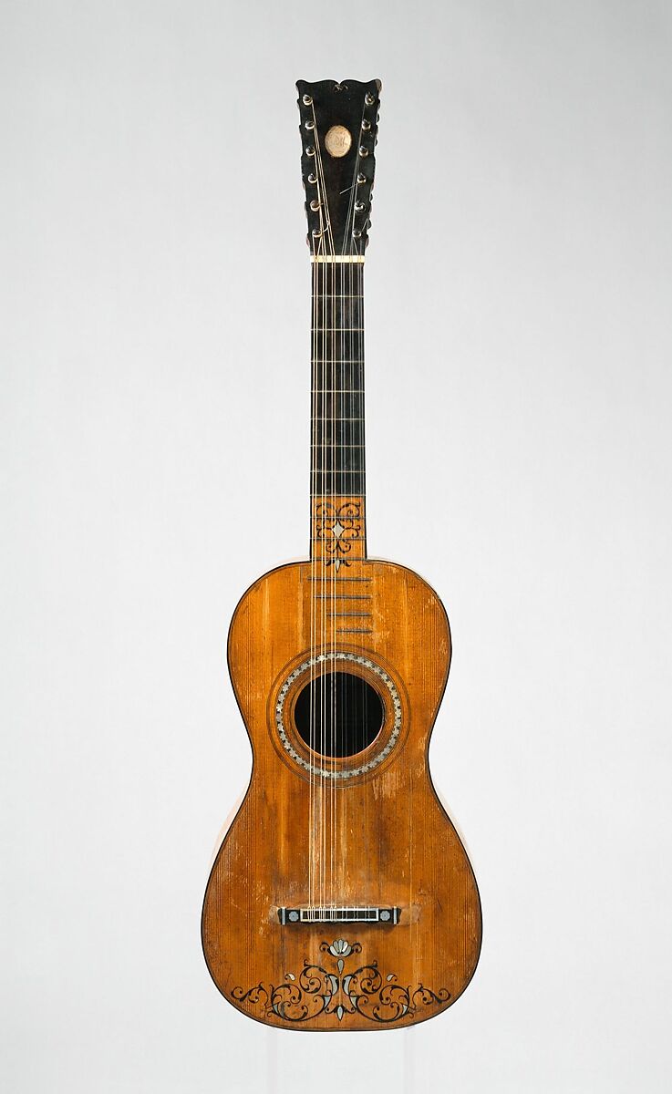 Guitar, Joseph Benedid (Cadiz, 1760–1836), Pine, ebony, maple, bone, mahogany, Spanish 