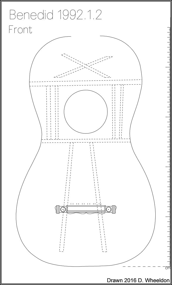 Guitar, Joseph Benedid (Cadiz, 1760–1836), Pine, ebony, maple, bone, mahogany, Spanish