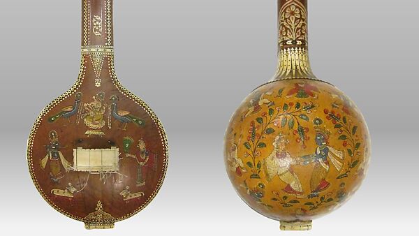 Pandharpuri Tambura, Gourd, wood, bone, ivory, Indian