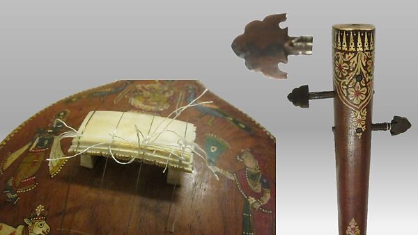 Pandharpuri Tambura, Gourd, wood, bone, ivory, Indian