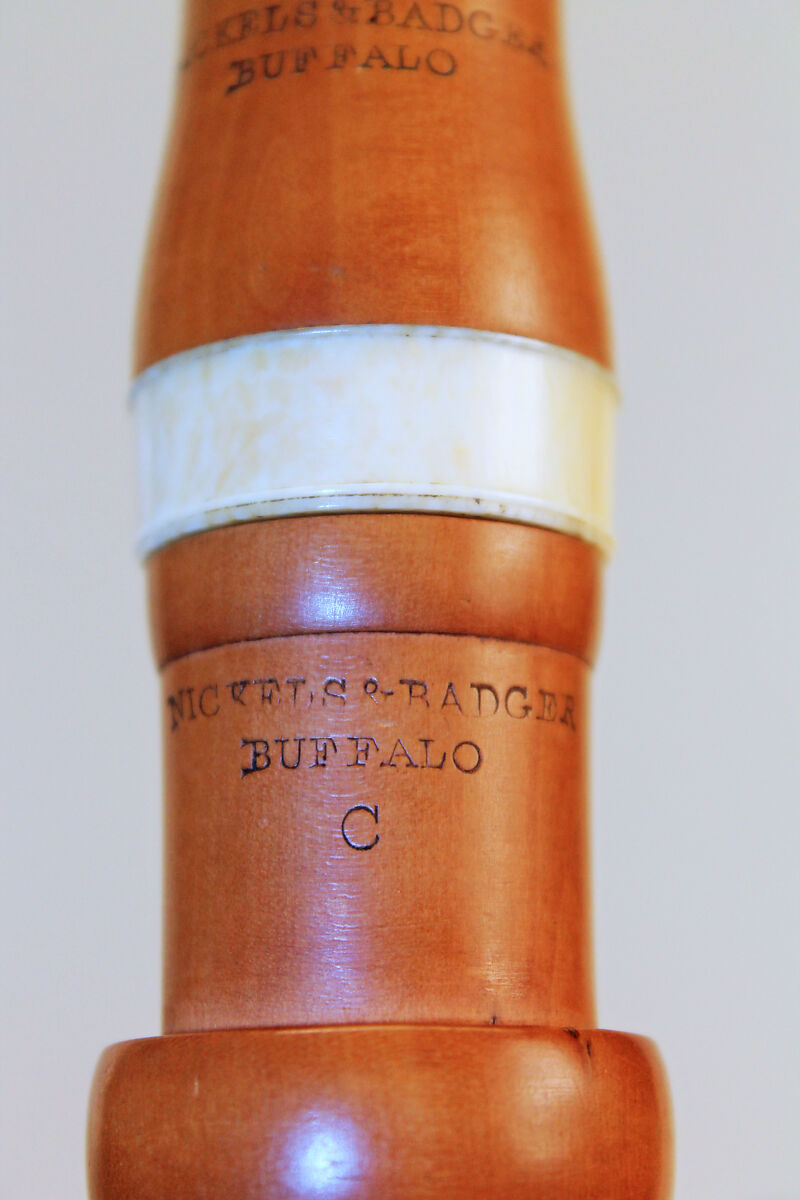 Clarinet in C, John R. Nickels (American, active Buffalo, 1838–44), Boxwood, brass, ivory, American