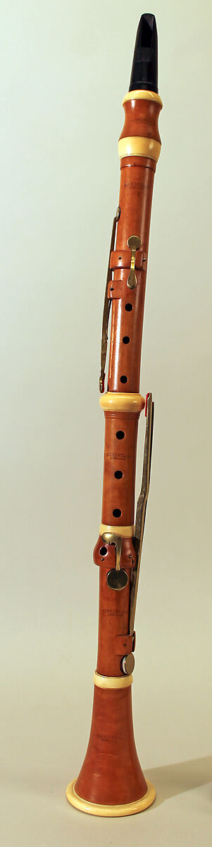 Clarinet in B-flat, Clementi &amp; Co. (British, London 1798–1828), Boxwood, ivory, brass, British 