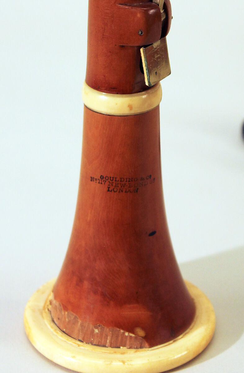 Clarinet in A, George Goulding Co. (British, founded London 1785), Boxwood, ivory, brass, British