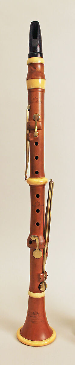 Clarinet in E-flat, D&#39;Almaine  Co., Boxwood, ivory, brass, British 