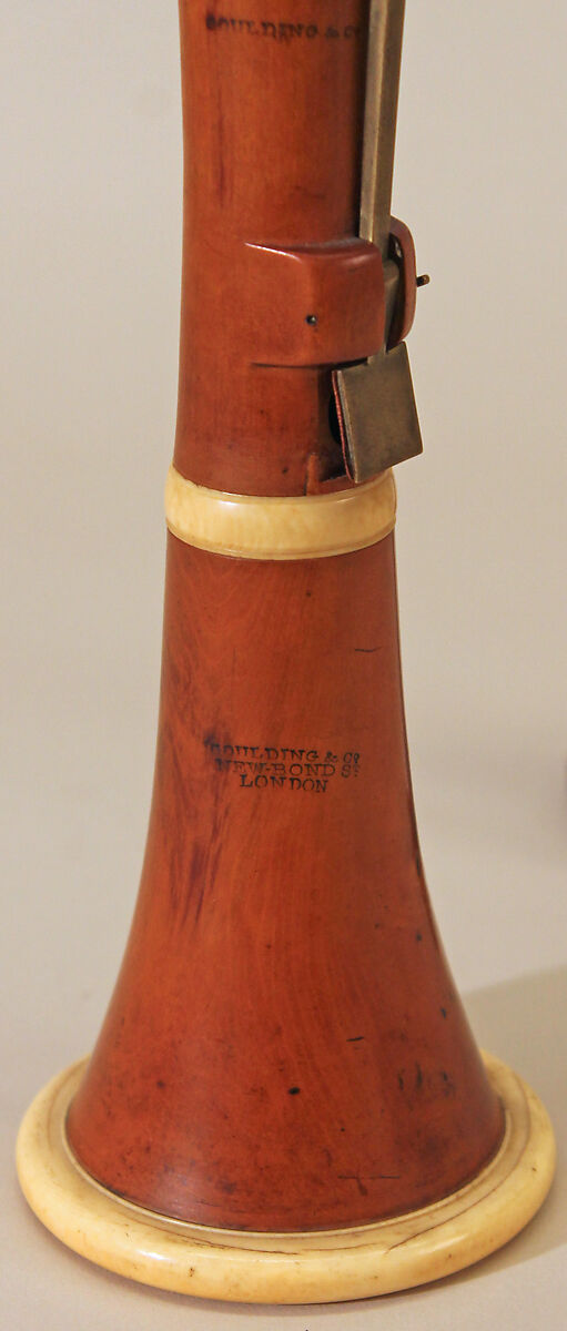 Clarinet in B-flat, George Goulding Co. (British, founded London 1785), Boxwood, ivory, brass, synthetic, British