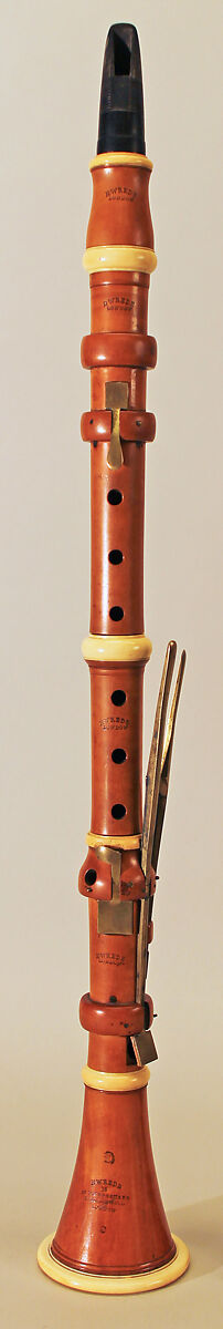 Clarinet in C, Hermann Wrede, Boxwood, ivory, brass, British 