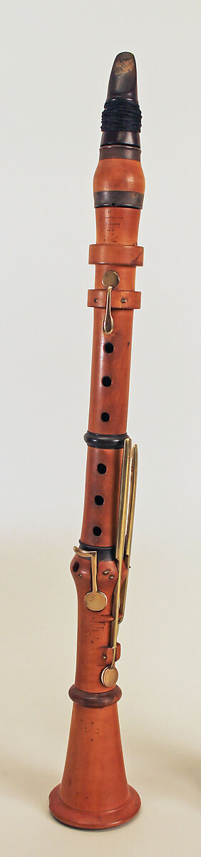 Clarinet in E-flat, Steiner Söhne, Boxwood, horn, brass, German 