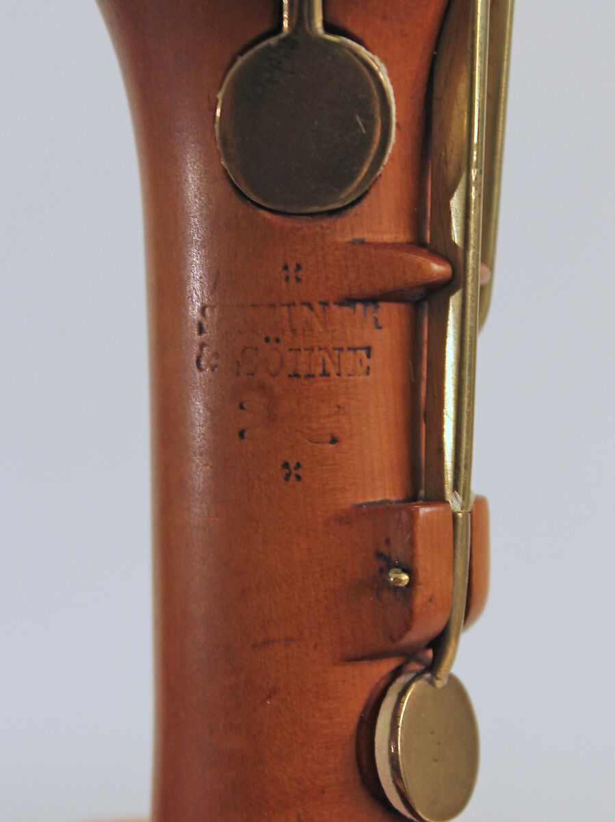 Clarinet in E-flat, Steiner Söhne, Boxwood, horn, brass, German
