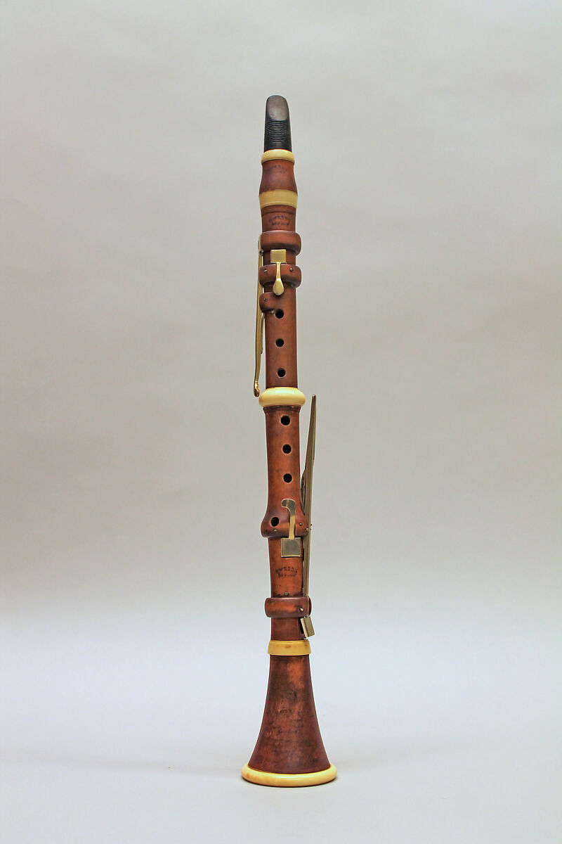 Clarinet in F, Hermann Wrede, Boxwood, ivory, brass, British 