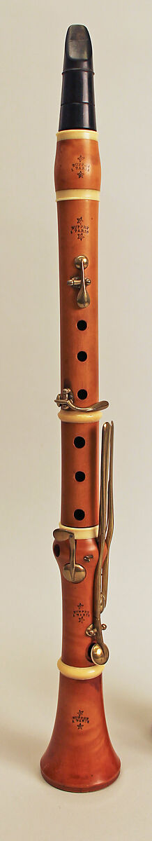 Clarinet in E-flat, probably Denis Buffet, Boxwood, ivory, brass, French 