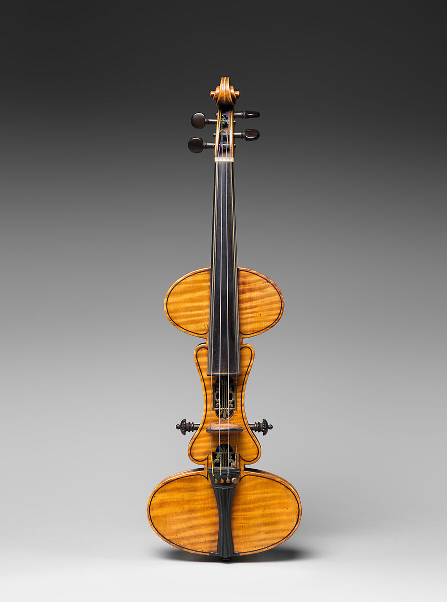 Mute Violin, Charles Francis Albert, Sr. (1842–1901), Maple, ebony, brass, various other materials, American 