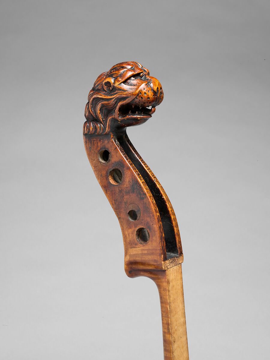 Violoncello Head, Attributed to Joachim Tielke (German, 1641–1719), Maple, German 