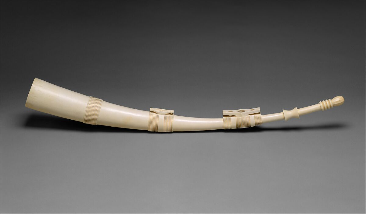 Side-blown Trumpet, Ivory, Mangbetu 