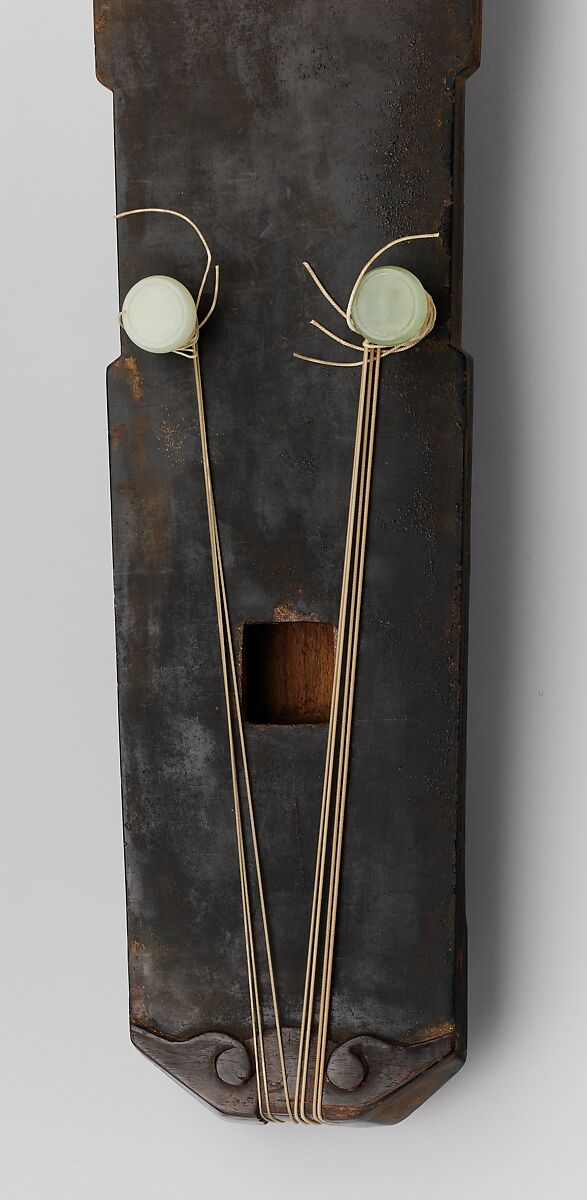 Guqin (古琴 ), Prince Lu (Chinese, 1628–1644), Wood (wutong and zi), silk, jade, lacquer, mother-of-pearl, Chinese