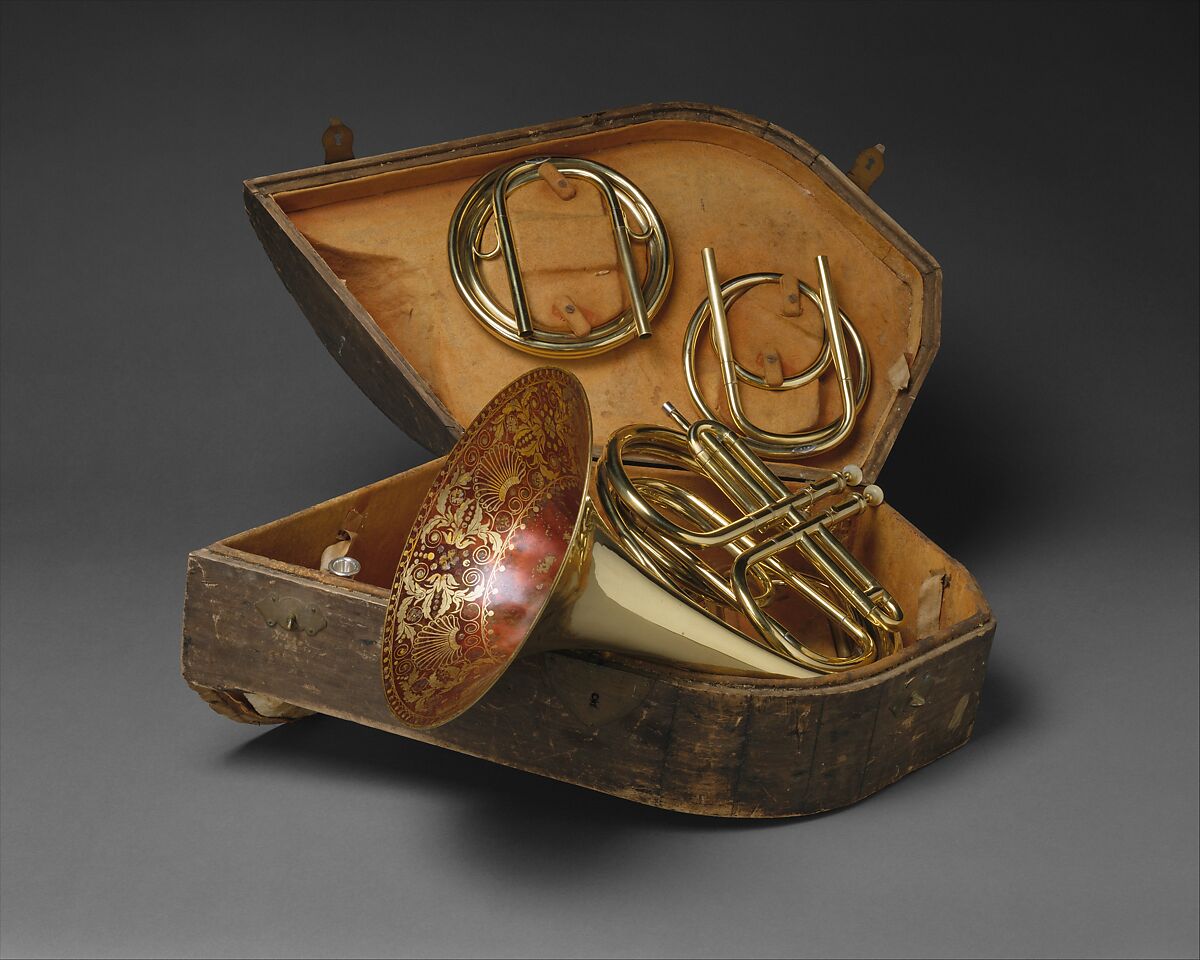 Cor solo, Jean Louis Antoine (1788–1861), Brass, original wooden box., French 