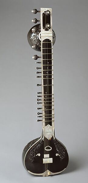 Sitar, Murari Adhikari (Indian, Calcutta 1934–2006 Calcutta), Teak, ebony, metal, bone, various materials, Indian