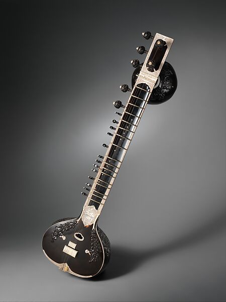 Sitar, Murari Adhikari (Indian, Calcutta 1934–2006 Calcutta), Teak, ebony, metal, bone, various materials, Indian 