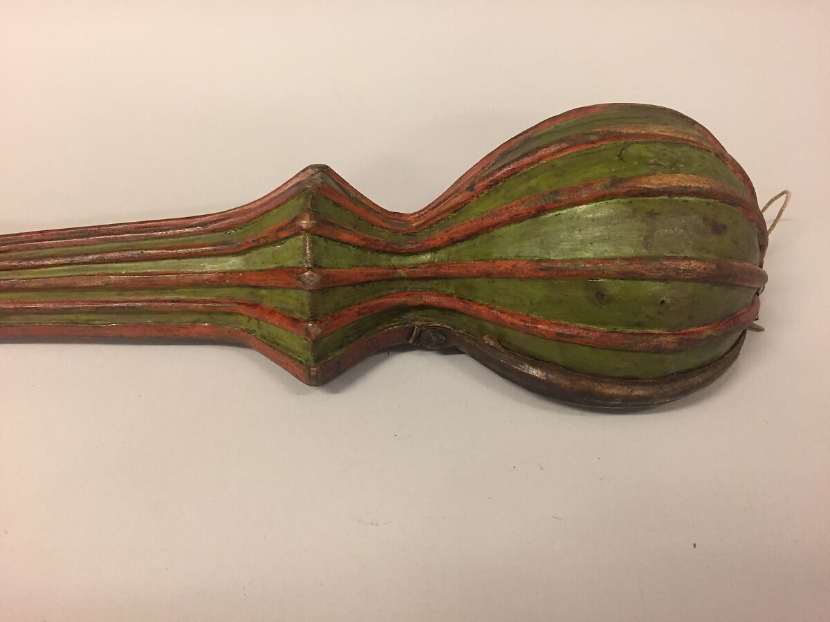 Sgra-Snyan, Unknown Maker  , Tibet, Wood, hide, wire, polychrome, Tibetan