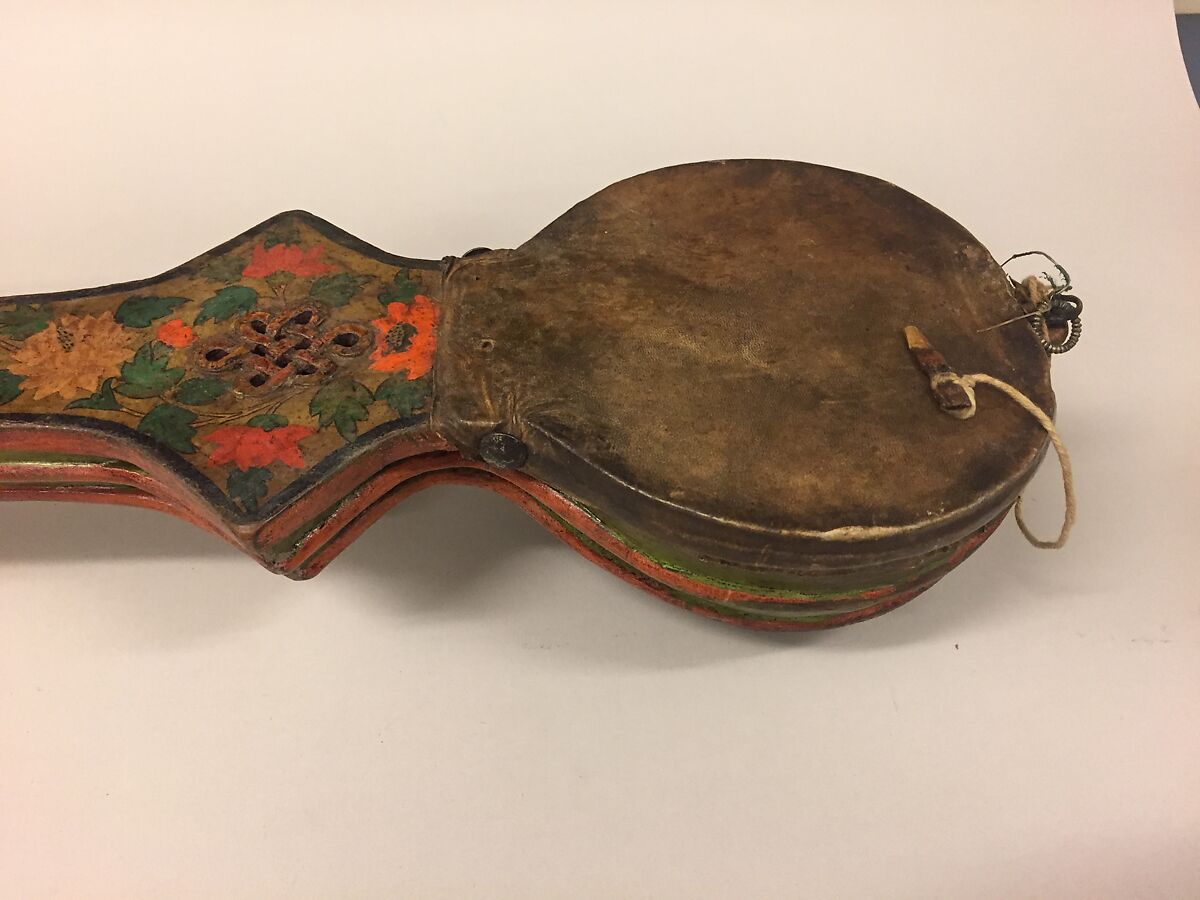 Sgra-Snyan, Unknown Maker  , Tibet, Wood, hide, wire, polychrome, Tibetan