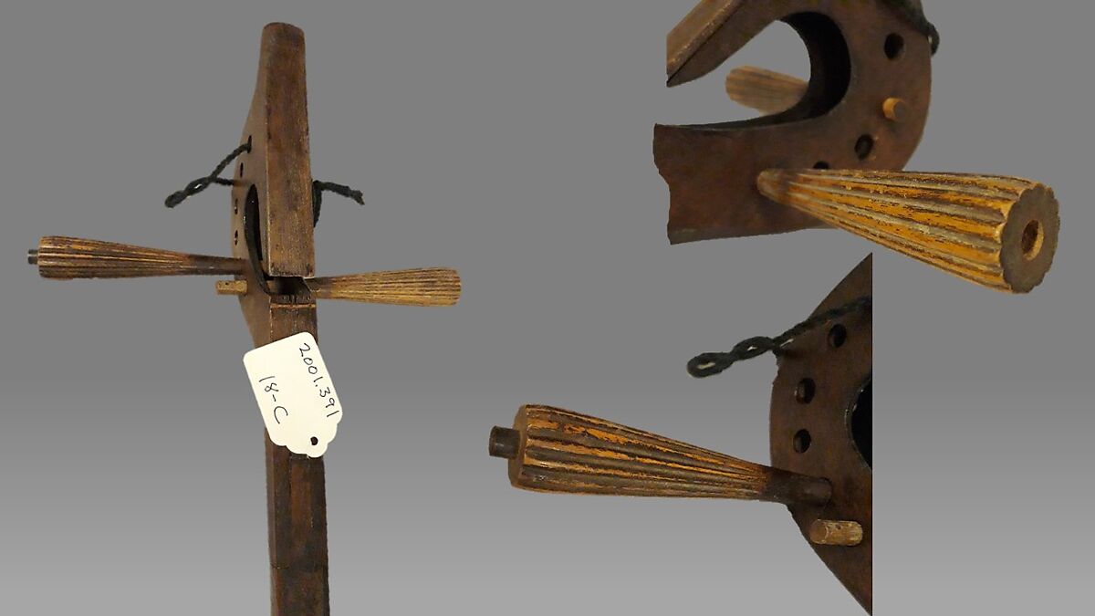 Sgra-Snyan, Unknown Maker  , Tibet, Wood, hide, wire, polychrome, Tibetan