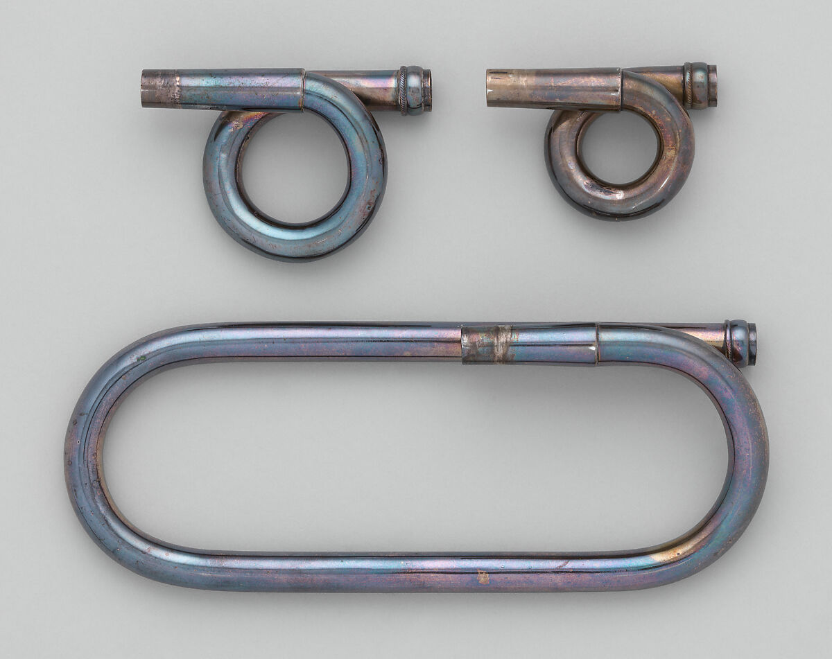 Cornet in B-flat, John Augustus Köhler (British, London ca. 1810–1878 London), Brass, silver-plated, British