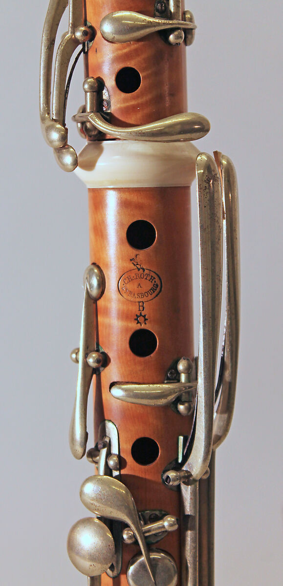 Clarinet in B-flat, Charles Roth (French, active Strasbourg ca. 1844–81), Boxwood, ivory, ebony, nickel-silver, French