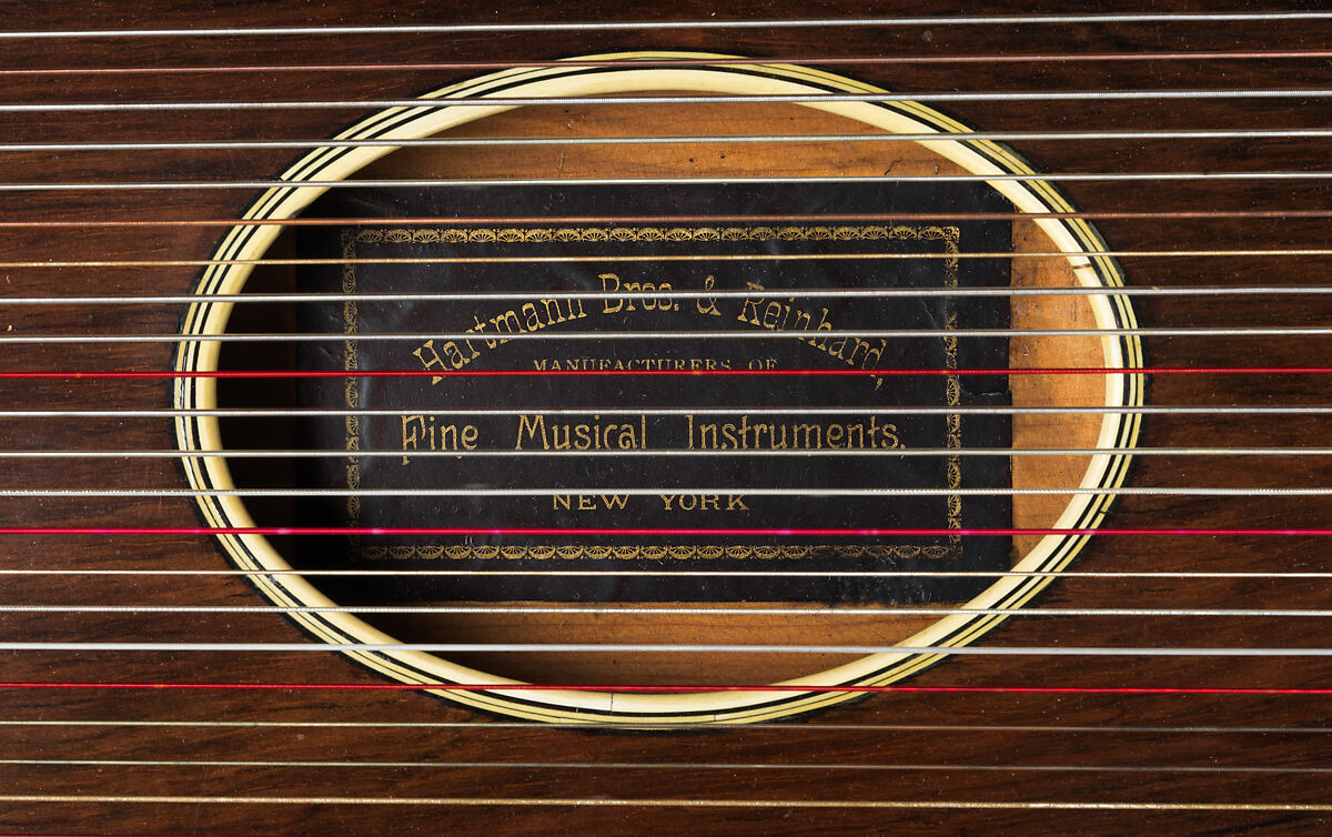 Concert Zither, Hartmann Bros. &amp; Reinhard, Wood, metal mounts, American
